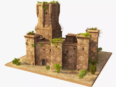 Castle of Belalcazar Spain 3D model