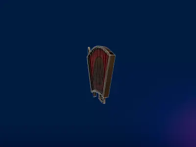 Lenin Badge Low-poly 3D model