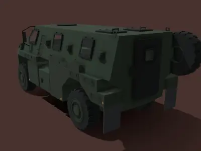 Bushmaster APC Lowpoly Low-poly 3D model