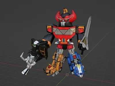 Megazord SD - Power Ranger 3D model