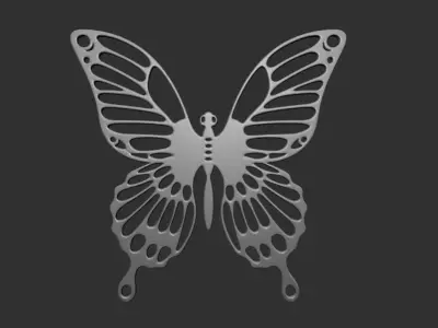 Pendant Butterfly Free 3D print model