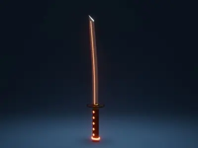 Katana Japanese Sword 3D model