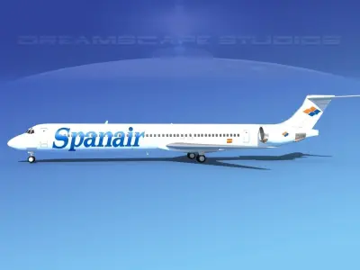 McDonnell Douglas MD83 Spanair 3D model