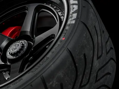 Yokohama Advan A048 295 30 ZR18 98Y 3D model