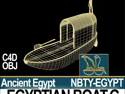 Ancient Egypt Boat G 3D model