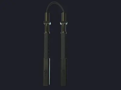 Dragon nunchucks Low-poly 3D model