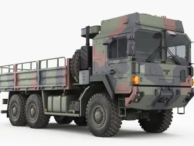 European military truck MAN HX61 3D model