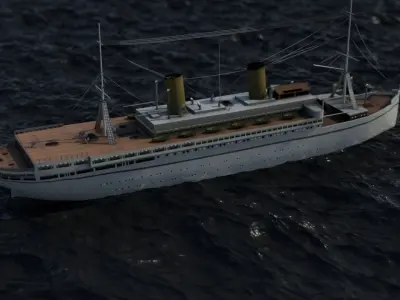 General von Steuben 1945 Low-poly 3D model