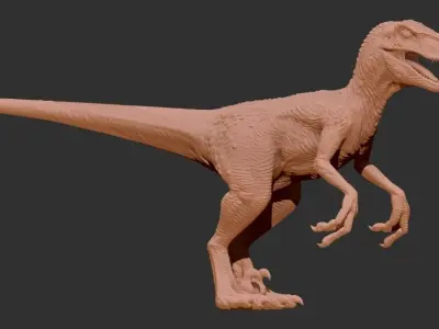 Ultimate Deinonychus Low-poly 3D model