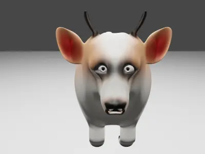  cartoon bull  3d  model Low-poly 3D model