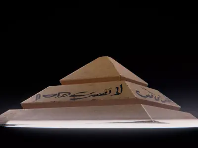 Egyptian Scifi Pyramid Low-poly 3D model