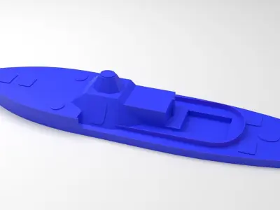 Old Small Armored River MineSweper Simple 3D print model