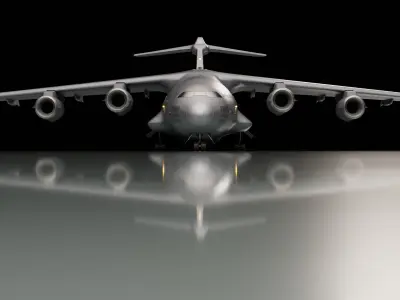 warplane-Military aircraft Low-poly 3D model