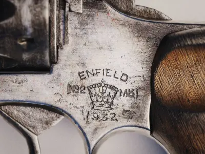 Revolver No2 Mark 1 Low-poly 3D model