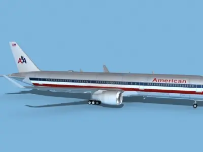 Boeing 767-400 American 3D model
