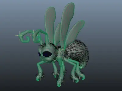 Cartoon Bee - Rigged 3D model