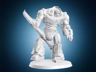 Space Marine Chainsaw Sword 3D print model