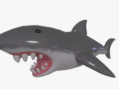 Inflatable Shark Low-poly 3D model