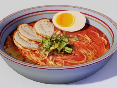 Ramen Low-poly 3D model