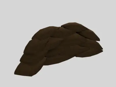Trench sendbags Free low-poly 3D model