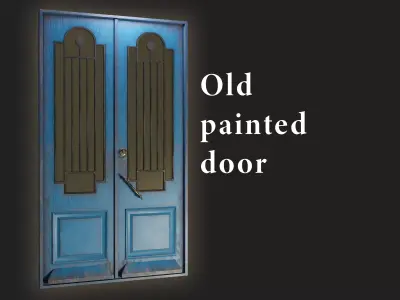 Old door Free low-poly 3D model