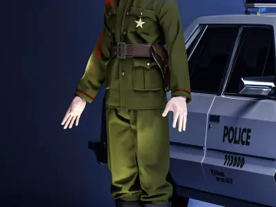 Police man Uniform 3D model