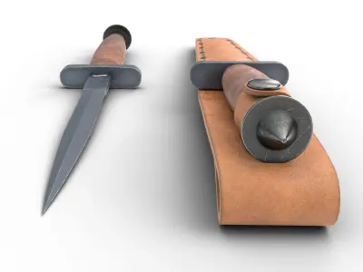 V-42 stiletto Low-poly 3D model