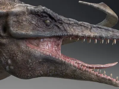 Dinosaur Tylosaurus - Sea Monster Series 3 Low-poly 3D model