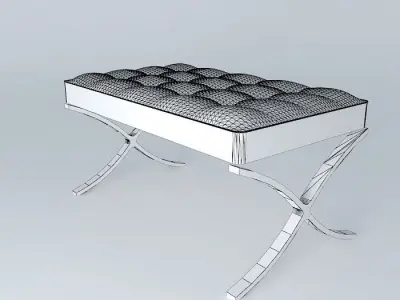 Barcelona Stool Free 3D model