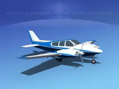 Beechcraft B55 Baron V01 3D model