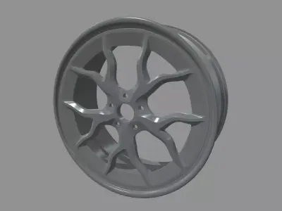 Rim Car Custom 01 Low-poly 3D model
