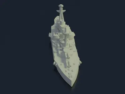 Battleship Coubert 1913 3D print model