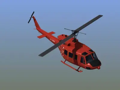 Bell 212 Rescue Helicopter 3D model