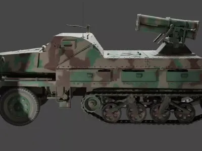 Sd Kfz 4 1     Panzerwerfer 42  WWII Warmashine 3D print model
