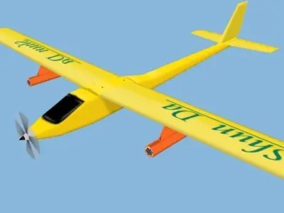 plane4 rc glider 3D model