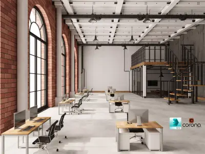 Loft Office 16 3D model