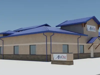 AltaOne Credit Union Low-poly 3D model