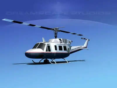 Bell 212 Madison County Sheriff 3D model