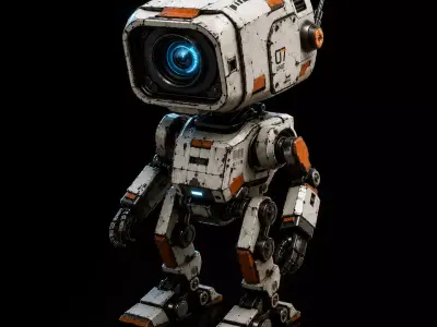 Cinematic Sci Fi Industrial Robot GameReady 3D model