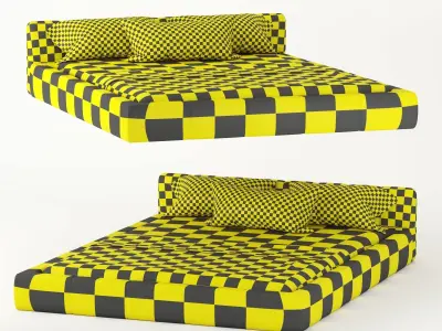 Modern bed Free 3D model shop
