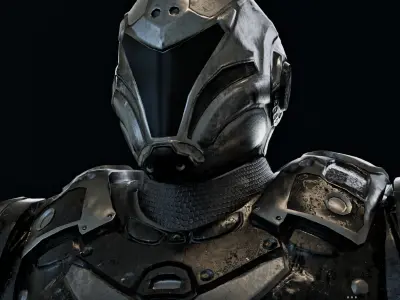 Sci-fi Soldier Low-poly 3D model