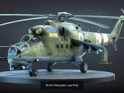 Attack Helicopters Set 3D Model Collection
