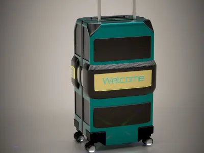 SciFi Suitcase Galactic Citizen with PBR 3D model