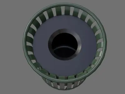 Dustbin 4A Low-poly 3D model