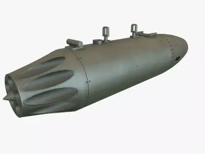 Rocket Launcher UB-16-57 Low-poly 3D model