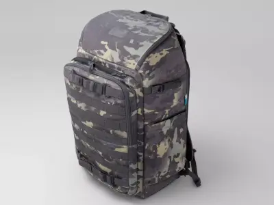 Tactical military backpack for soldiers 3D model