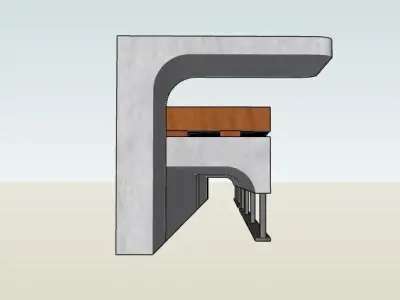 Bleacher Low-poly 3D model