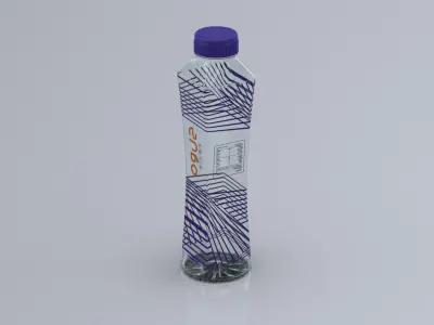 Bottle design for prototyping logo design 3D model