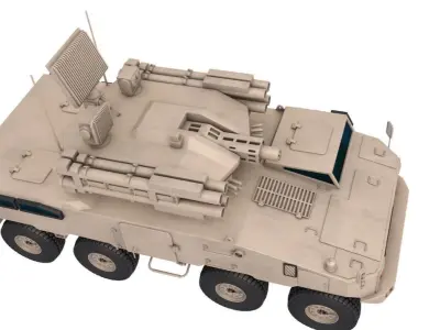 Type 625 Anti-Aircraft Gun Missile System 3D model