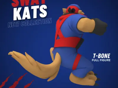 Swat Kats figures - TBone 3D print model